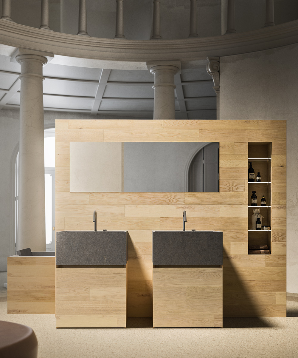 Meuble de salle de bain ligne 5 millimetri projetto Bagno de Itlas